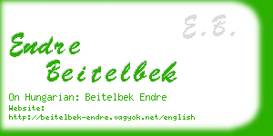 endre beitelbek business card